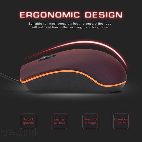 NEW M20 Wired Mouse 1200dpi Computer Office Mouse Matte Black USB Gaming Mice For PC Notebook Laptops Non Slip Wired Gamer Mouse