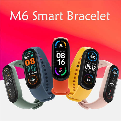 M6 Smart Bracelet Heart Rate Blood Pressure Health Waterproof Smart Watch Fitbit Colorful Screen Sport Wristband Fitness Tracker