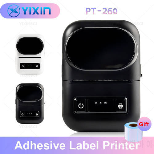 PT260 Portable Thermal Label Printer For Android IOS With Paper Roll Mini Pocket Bluetooth Sticker Label Tag Price Maker Machine