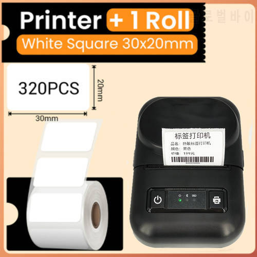 Label Receipt Thermal Printer 58mm 2 in 1 POS Printing Mini Mobile Portable Printer Bluetooth Label Maker POS Android IOS