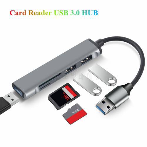 3 Port USB 3.0 Card Reader HUB USB C type c Splitter Mini 2 in 1 Cardreader for SD TF Micro SD for Windows Vist