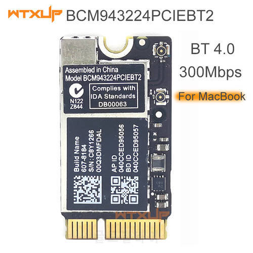 BCM943224PCIEBT2 2.4/5G WiFi BT 4.0 Network Card 300Mbps for Macbook Air 11