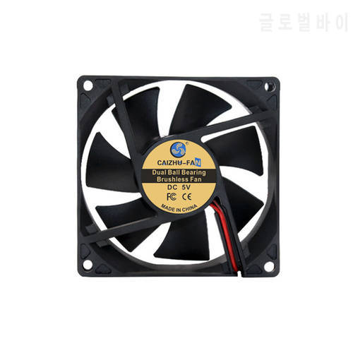 Dual Ball Bearing DC5V 12V24V 80MM CPU Fan 8025 80*80*25MM 8*8*2.5CM Cooling Fan Inverter Fan 2pin