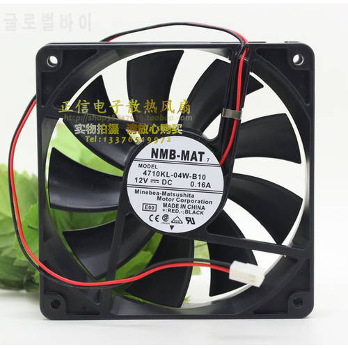 NMB-MAT 4710KL-04W-B10 B04 E00 DC 12V 0.16A 120x120x25mm 2-wire Server Cooling Fan