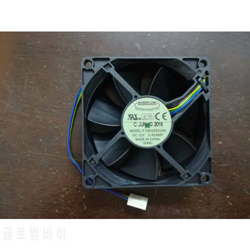 Genuine 8025 8CM F128025SU 12V 0.40A 4 wire temperature control fan