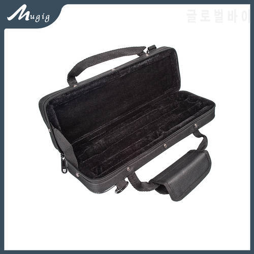 Black Oxford Piccolo Flute Soft Case Faux Leather Outer Piccolo Case Holder Fit Composite Wood Ebonite Piccolo Flute Case Holder