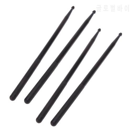 2X Pair Of 5A Drumsticks Nylon Stick For Drum Set Lightweight Professional Black