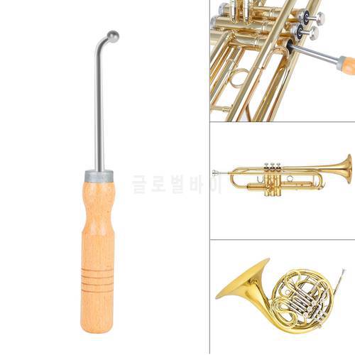 Trumpet Elbow Repair Tool French Horn Maintenance Care Wrench with Solid Wood Comfortable Handle