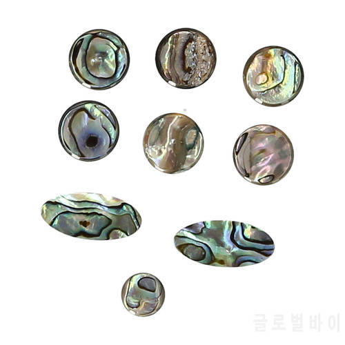 Muslady 9pcs Saxophone Key Buttons Abalone Shell Material Set Sax Key Buttons Replacement Part for Alto Saxophone Accessory 9Pcs