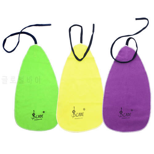 3Pcs Interior Cleaning Cloth For Clarinet Piccolo Saxophone, Purple + Yellow + Green