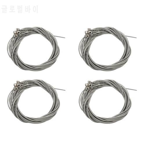 16 Pcs Stainless Steel Bass Strings Bass Guitar Parts Accessories Guitar String Silver Plated Gauge