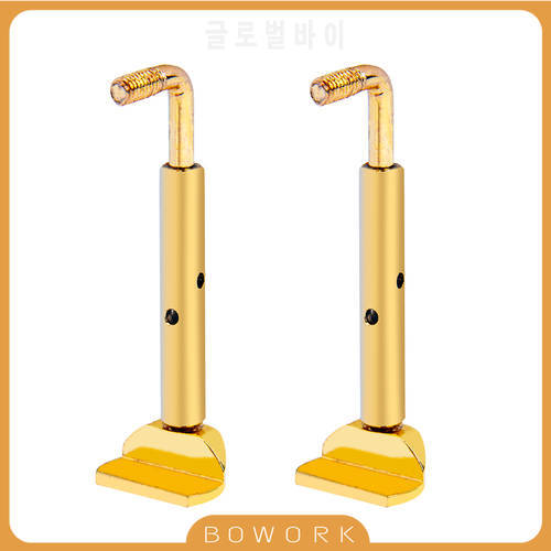 2PCS Hill Style Golden Chinrest Clamps Chinrest Screws Chin Rest Clamps Machines Large Foot Acoustic Fiddle Violin Accessories