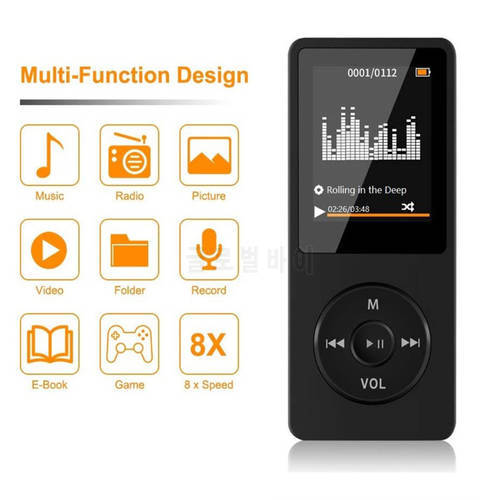 Portable Mini Mp3 Player Multi-functional Fm Radio Mp4 E-book Playback Recording Pen Stereo Audio Music Player With Microphone
