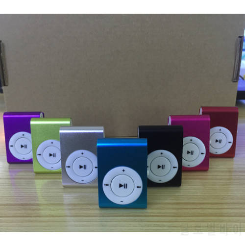 8-color metal clip card mp3 walkman music player, compact and exquisite, long standby, metal material, easy to carry.