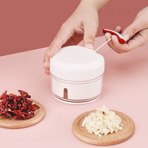 xiaomi Mini Garlic Crusher Manual Pull String Grater Grinder Tools Gadgets for Kitchen Accessories Vegetables Cutter Housewares