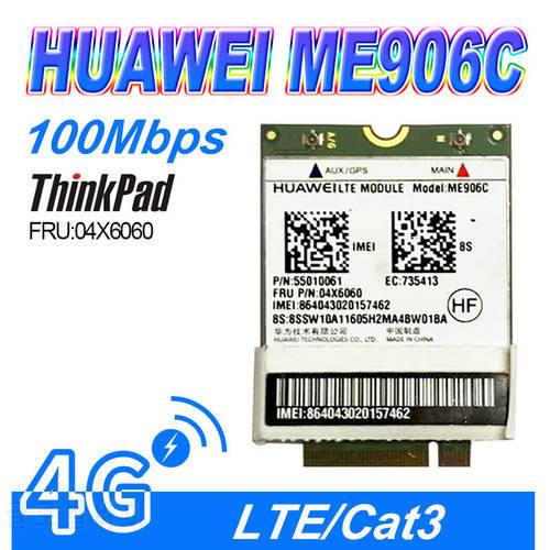 Unlocked ME906C LTE module FRU 04X6060 For Lenovo ThinkPad 10 TDD LTE/TD-SCDMA/FDD LTE 4G Module