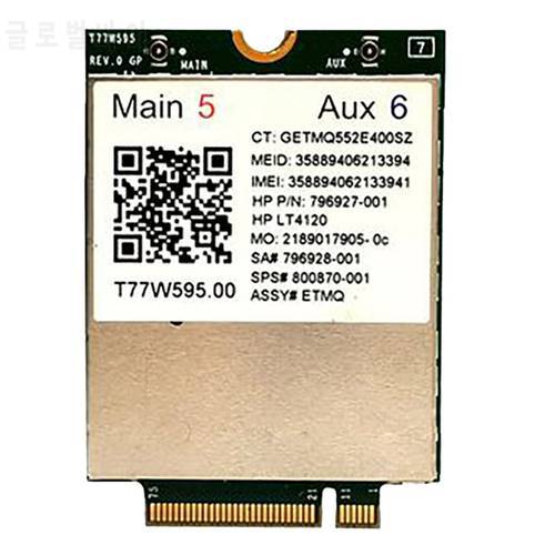 T77W595 4G LTE Card Module LT4120 796928-001 MDM9625 For HP Probook/Elitebook 820 840 850 G2 G3 4G Module Network Card