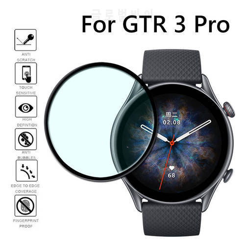 3D Curved Soft Edge Film Protection Cover For Amazfit GTR 3/3pro/2/2e GTR3 Pro GTR2 GTR2e Watch Screen Protector Accessories