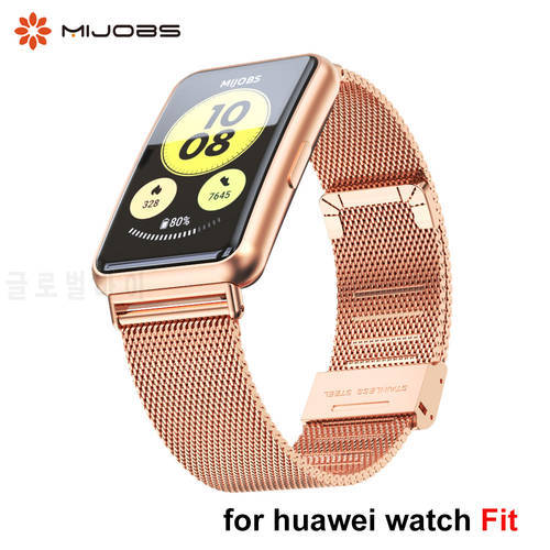 For Huawei Watch Fit Strap Watchband Bracelet Correa Huawei Watch Fit Replacement Metal Silicone 2021 Smartwatch Accessories