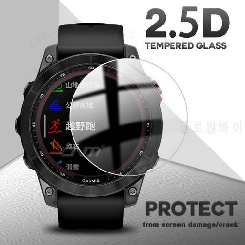 HD Clear Tempered Glass for Garmin Fenix 7S 6 6X 6S Pro 5 5S Smart Watch Screen Protector Glass Film for Garmin Solar / Epix