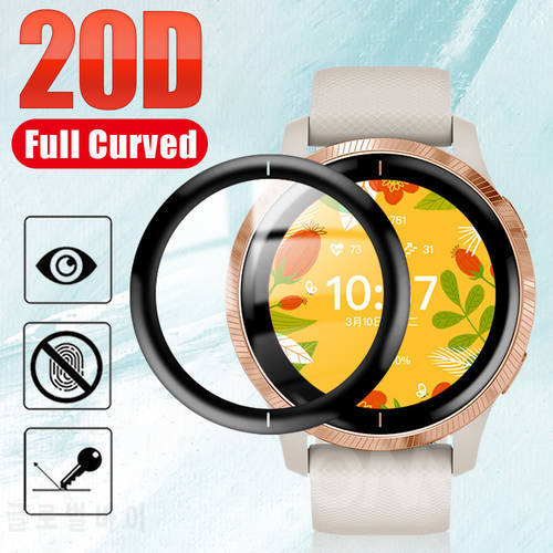 20D Curved Edge Full Coverage Soft Protective Film Cover For Garmin Venu Smart watch Screen Protector For Garmin Venu (Not Glass