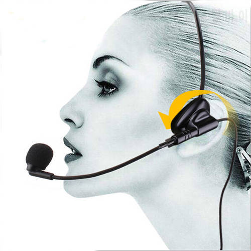 3.5mm Head-Mounted Microphone Noise Reduction MIC Headset Headband Head Wearing Unidirectional Microphone