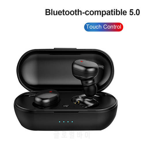 Sports Fitness Wireless Headsets Stereo TWS Earbuds Bluetooth-compatible Wireless In Ear Earphones Headset with Charging Case