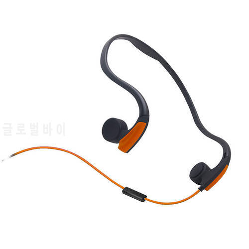New Bone Conduction Transmit Headsets Wired Earphone Outdoor Sports Smart Headphones Neckband With Mic For Lphone Xiaomi Samsung