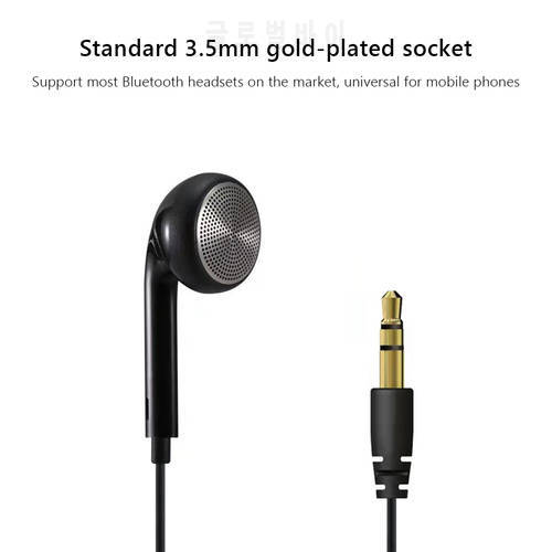 3.5mm Wired Headphone 45cm Single Side Wired in Ear Earbud Mono Headphone Kit Wired Monitor Headphones Walkie Talkie Earphone