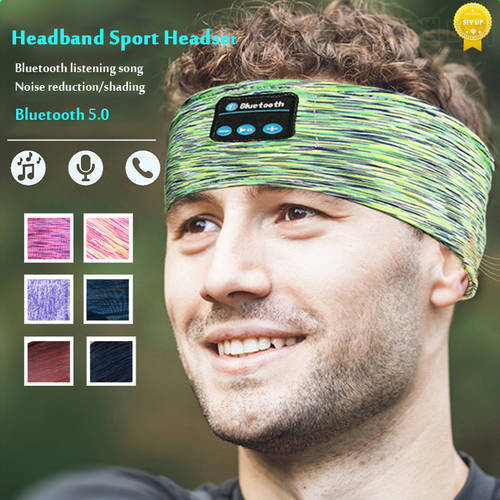 Wireless Bluetooth Sleeping Headphones Sports Headband Soft Elastic Stereo Music Headset Speakers Hands-free for Sleep Running