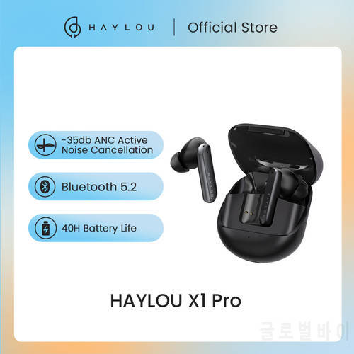 HAYLOU X1 Pro TWS True Wireless Earbuds ANC Bluetooth 5.2 Headphones 40H Battery Life AAC HD Codec Wireless Earphones With 3-mic