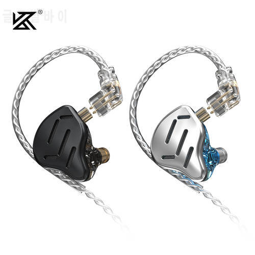 KZ ZAX 1DD+7BA Headphones Hybrid Technology Driver In Ear Fo Mobile Phone 3.5MM Wired Earphone Running Sports Headset Earbuds