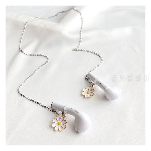 Anti-Lost Chain Daisies Headphone Chains Strap Women Wireless Earphones Retention Necklace For Airpods Best Gifts