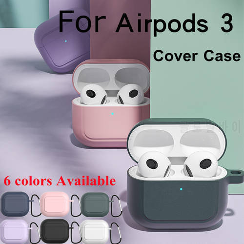 Silicone Cover Case For apple Airpods 3 Case With Anti Dust Sticker Bluetooth Case For Air Pods 3 Earphone Accessories skin