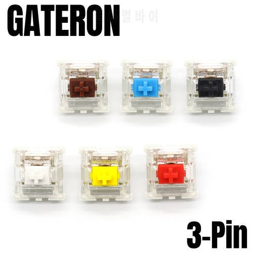 Gateron G Pro 2.0 Switches SMD RGB Linear Tactile Lube Switch 3Pin Spotlight for Mechanical Keyboard Red Blue Black Brown Yellow