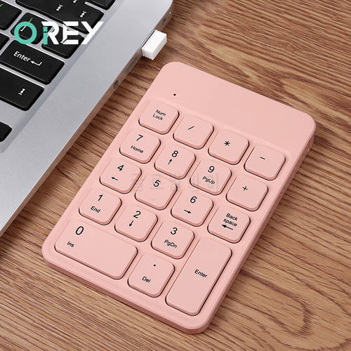 Small-size 2.4GHz Wireless Numeric Keypad Numpad 18 Keys Digital Keyboard for Accounting Teller Tablets Computer Laptop Notebook