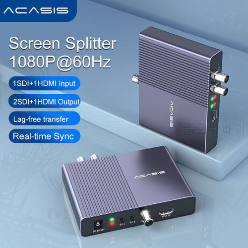 Acasis 2 In 3 Out SDI/HDMI-compatible Screen Splitter 1080P60Hz High Resolution Sound Multiviewer Display for Laptop Monitor TV