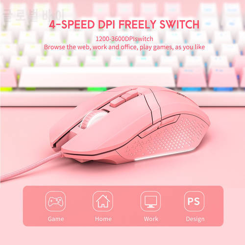USB Wired Gaming Mouse 4000DPI Mouse For Computer 7 Buttons RGB Mouse Gamer Programming Mice for PC Desktop Laptop Notebook Game