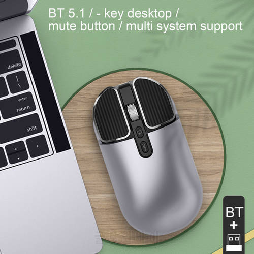 M203 Portable Bluetooth Wireless Mouse 800-1200-1600 DPI Dual-Mode Mute Mouse for Office Home Desktop Computer Notebook Mouse