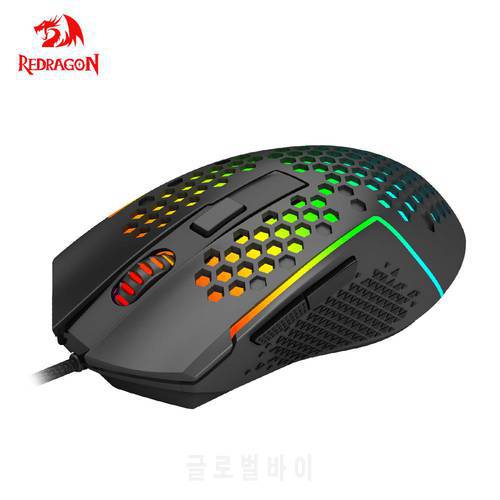 REDRAGON M987P-K Reaping Elite USB wired Lightweight RGB Gaming Mouse 32000 DPI programmable Ultralight Honeycomb game mice PC