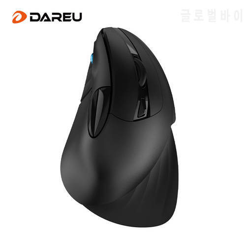 DAREU 2.4G Wireless Vertical Mouse 1600 DPI 6 Button Ergonomic Mice Plug and Play with LED for PC Laptop Computer Office