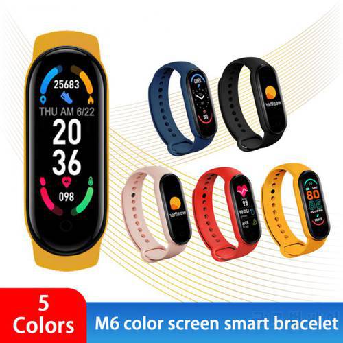 M6 Smart Bracelet Color Screen Blue-tooth 4.0 Sport Fitness Smart Watch Heart Rate Blood Pressure Monitor Smart Electronics