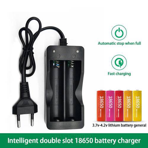 18650 Dual Charging Battery Charger With Cable Flashlight Dual Slot Smart Lithium Battery Charger Adapter