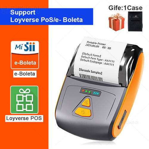 Mini Thermal Portable Receipt Ticket Printer 58mm Bluetooth Mobile Phone With Paper Roll POS Android IOS System Printing Machine