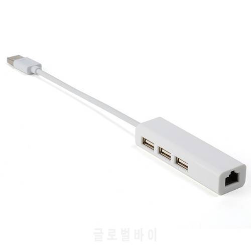 USB Gigabit Ethernet with 3 Port USB C HUB 2.0 RJ45 Lan Network Card USB to Ethernet Adapter for Mac iOS Android PC RTL8152 HUB