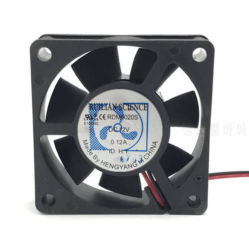 New original RDM6020S 12V 0.12A 6CM 6020 2-wire cooling fan