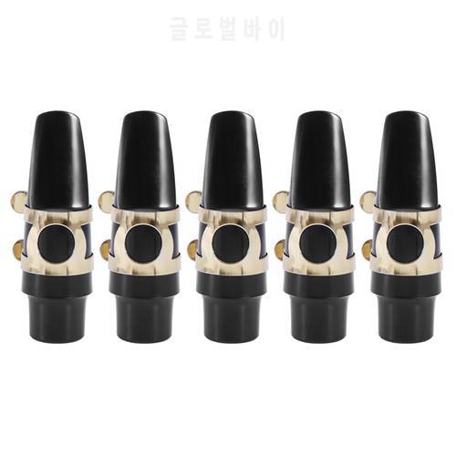 Hot AD-5X Alto Sax Saxophone Mouthpiece Plastic With Cap Metal Buckle Reed Mouthpiece Patches Pads Cushions