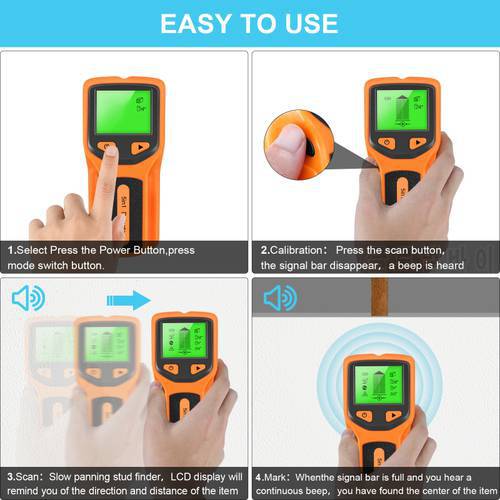 5-in-1 Wall Stud Detector Electric Wall Finder Scanner for Wood Wires Detection New Dropship