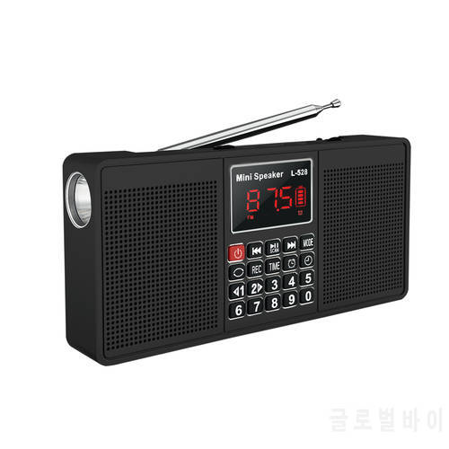 EONKO L-528 Multi Function Stereo Radio Speaker Bluetooth AM FM TF USB Handsfree AUX Record Clock Type C include a 8GB Micro SD