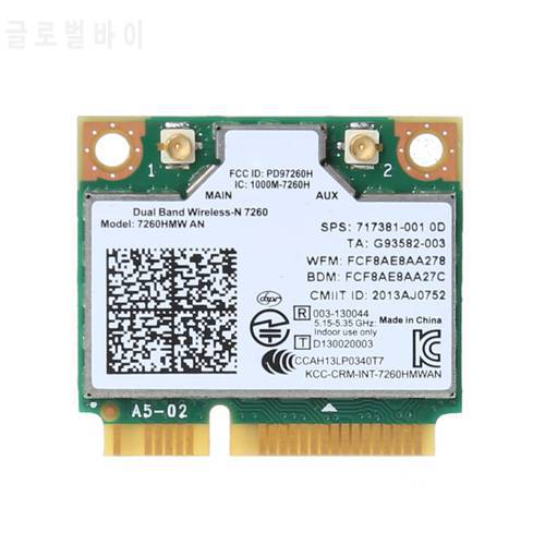 Dual Band Wireless-N 7260 7260HMW AN Half Mini Pci-e Wifi WLAN Card for Intel wholesales